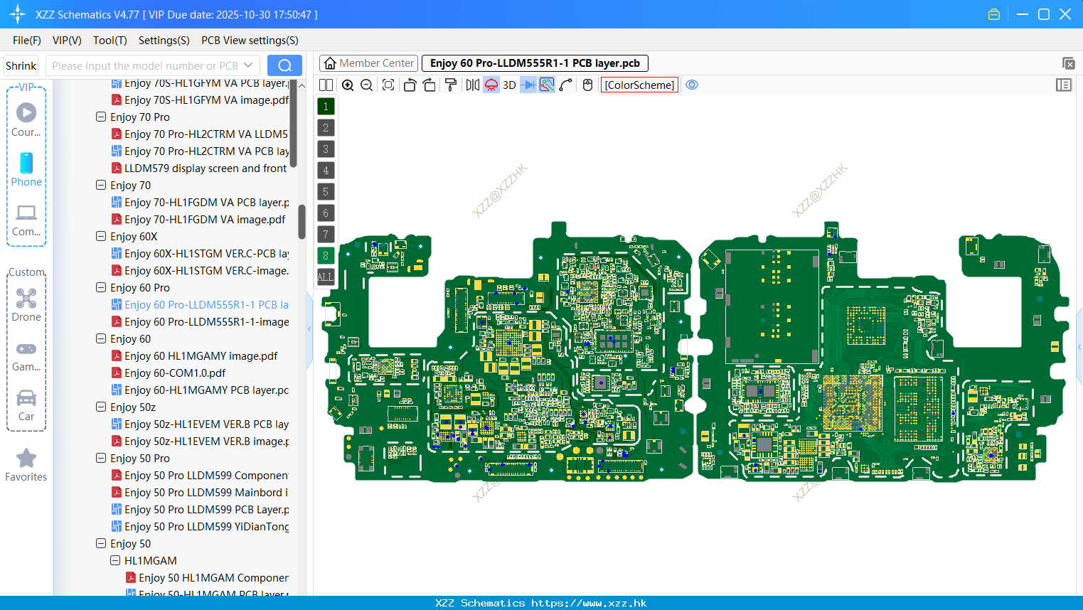 Huawei Enjoy 60 Pro-LLDM555R1-1 PCB Layer